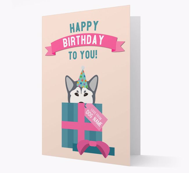 Personalised 'Happy Birthday to you! Love {dogsName}' Card